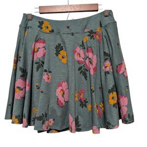 Toad & Co Womens Size M Green Pink Yellow Floral Birdie Activewear Skort Skirt